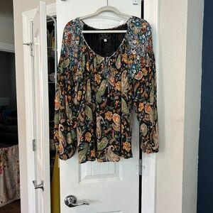 JOHNNY WAS JADE COLLECTION.  Paisley Print.  SIZE IS XL.